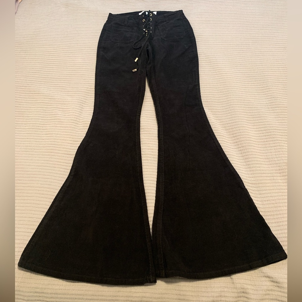 Alice Mccall Wide Leg Pants .Used .Size 2 .Black.Waist 12’5” And long 43”
